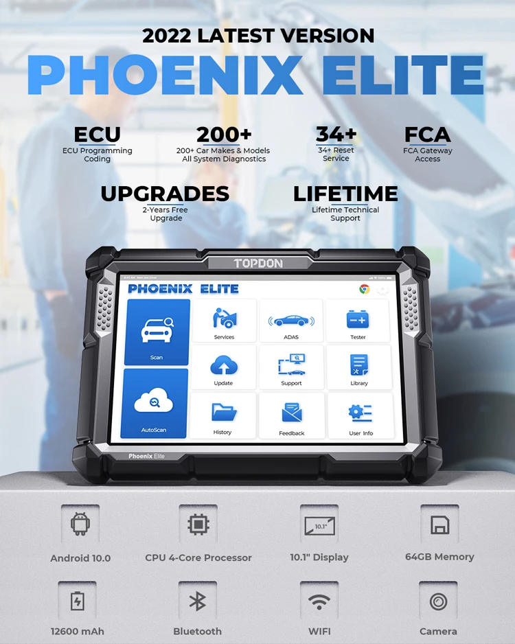 Topdon phoenix elite carro ecu - Car Diagnostic Tool avaliação e preço